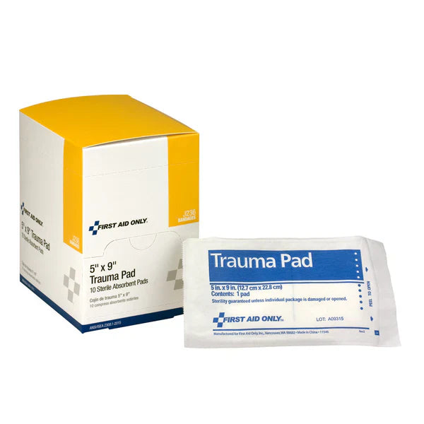 5" x 9" Trauma Pads – 10 Count