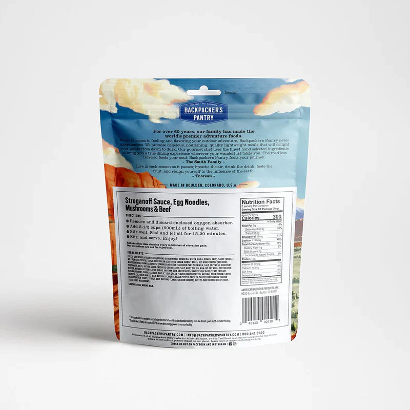 MRE Pouch | Backpackers Pantry | Beef Stroganoff