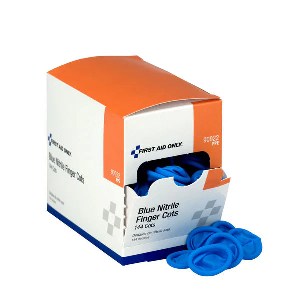 First Aid Only Nitrile Finger Cots – 144 per Box