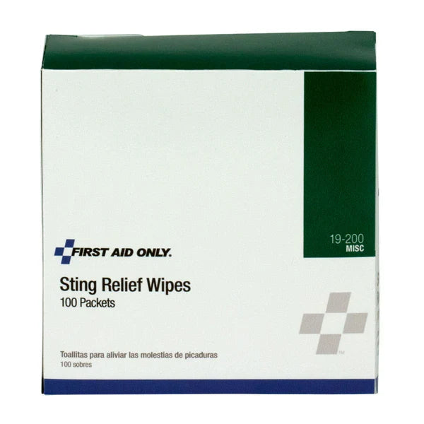 Sting Relief Wipes, 100 Per Box
