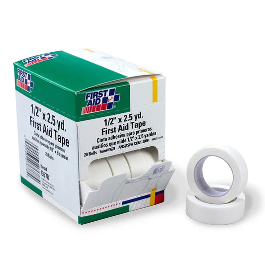 First Aid Only 1/2" x 2.5 yd First Aid Tape – 20 Per Box