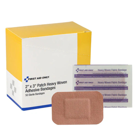 2" x 3" Heavy Woven XL Fabric Bandages – 50 Count