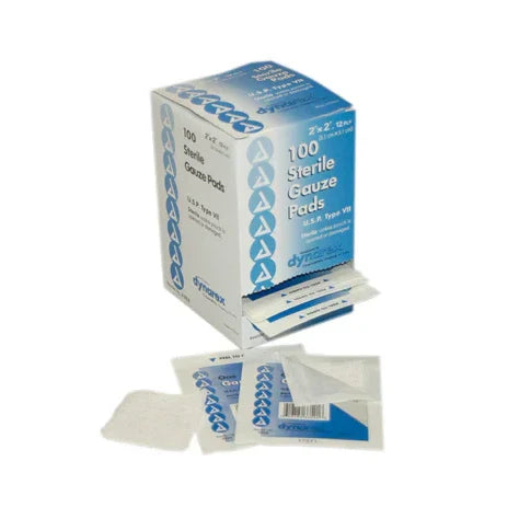 2" x 2" Sterile Gauze Pads – 100 Count