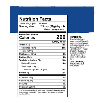 Mountain House #10 Can MRE | Granola with Milk & Blueberries