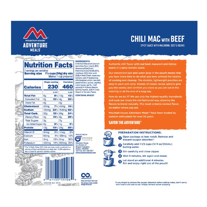 Chili Mac with Beef MRE Pouch | Mountain House