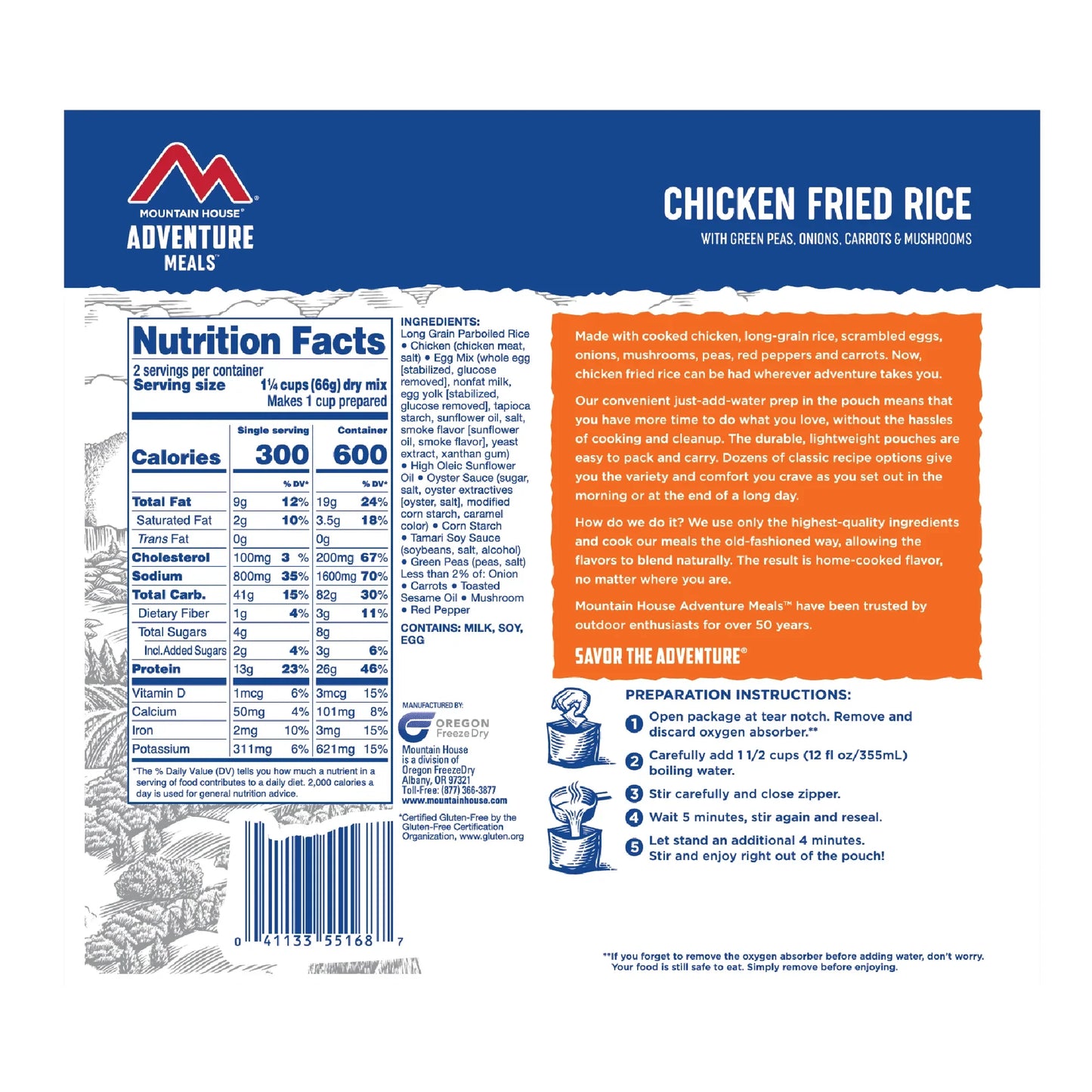 Chicken Fried Rice MRE Pouch | Mountain House