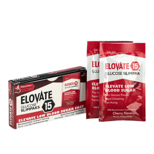 Elovate Glucose Packets – 15 g Powder, 2 Per Box