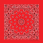 Red Paisley Print Bandana