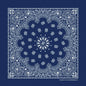Navy Blue Paisley Print Bandana
