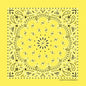Yellow Paisley Print Bandana