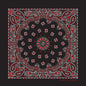 Black / Red Paisley Print Bandana