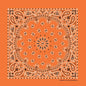 Orange Paisley Print Bandana