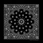 Black Paisley Print Bandana