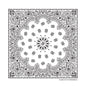 White Paisley Print Bandana