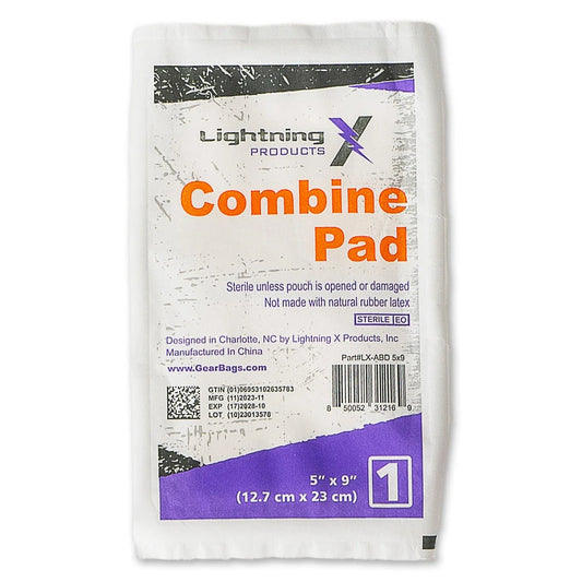 Lightning X 5″ x 9″ ABD Combine Pads- 20 Pack – Sterile, High-Absorbency Wound Dressings