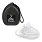 Lightning X Pocket CPR Mask Kit with Hard Shell Case – One-Way Valve + O2 Port for Emergency Resuscitation