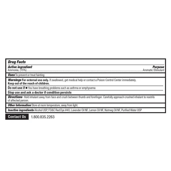 First Aid Only Ammonia Inhalants – 100 per Box