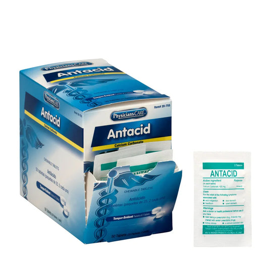 PhysiciansCare Antacid - 25 Packets of 2 Tablets