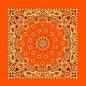 Neon Orange Paisley Bandana