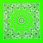 Neon Green Paisley Bandana