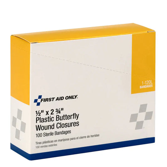 Butterfly Wound Closures Large – 100 Count | ½" x 2¾"