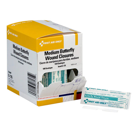 Butterfly Wound Closures – Medium, 100 Count | 0.38" x 1.75"
