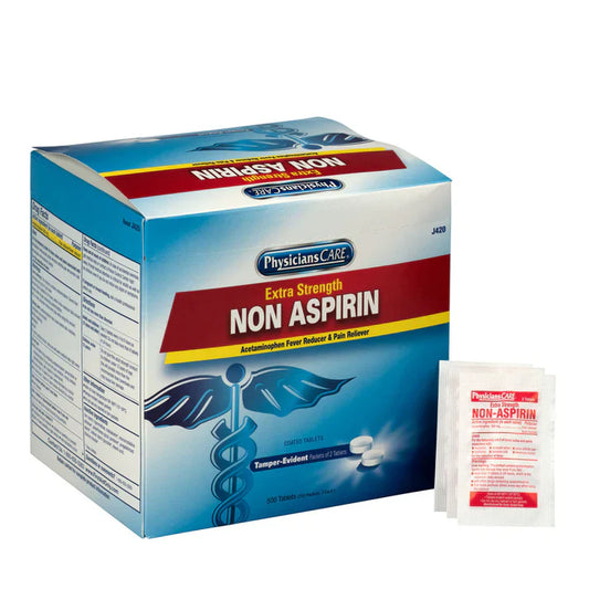 PhysiciansCare Extra‑Strength Non‑Aspirin – 2‑Tablet Packets, 250 Packets per Box