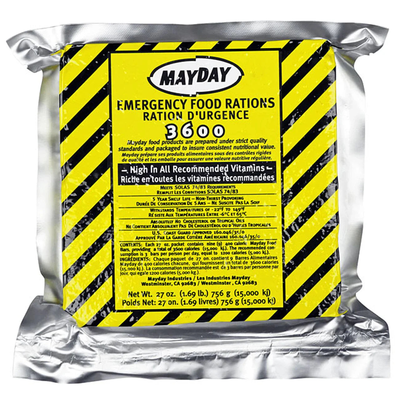 MRE 3600 Calorie Emergency Food Bar | Mayday – Jefferson Medical