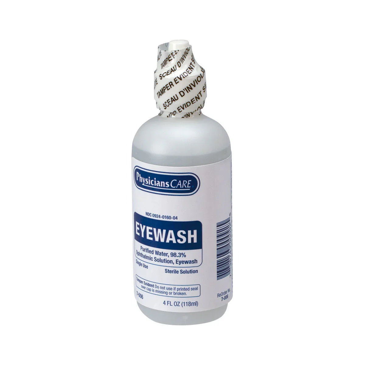 PhysiciansCare Eye Wash Solution, Sterile Isotonic Buffered Solution for Flushing & Irrigating Eyes, 4-oz Bottle