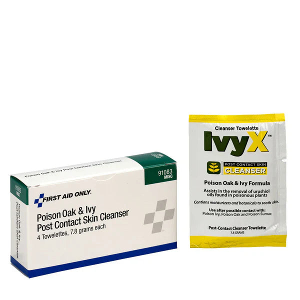 Poison Oak & Ivy Post-Contact Cleanser Towelettes, 4ct