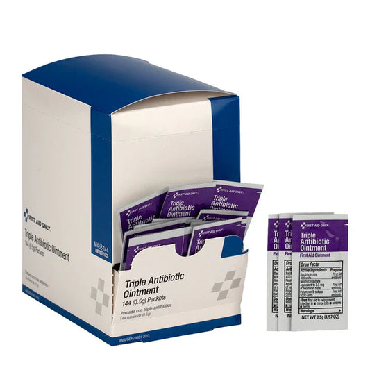 Triple Antibiotic Ointment Packets – 144 Count | Bacitracin, Neomycin & Polymyxin B, 0.9g Each